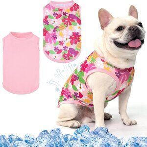 Lightweight & Breathable Sleeveless Dog Cooling Vest Shirt 2 Pack Size S